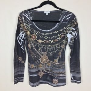 ❗️SOLD Cache Chain Long Sleeve Shirt Size Small